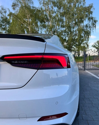 Audi A5 cena 146000 przebieg: 82000, rok produkcji 2018 z Pieniężno małe 529